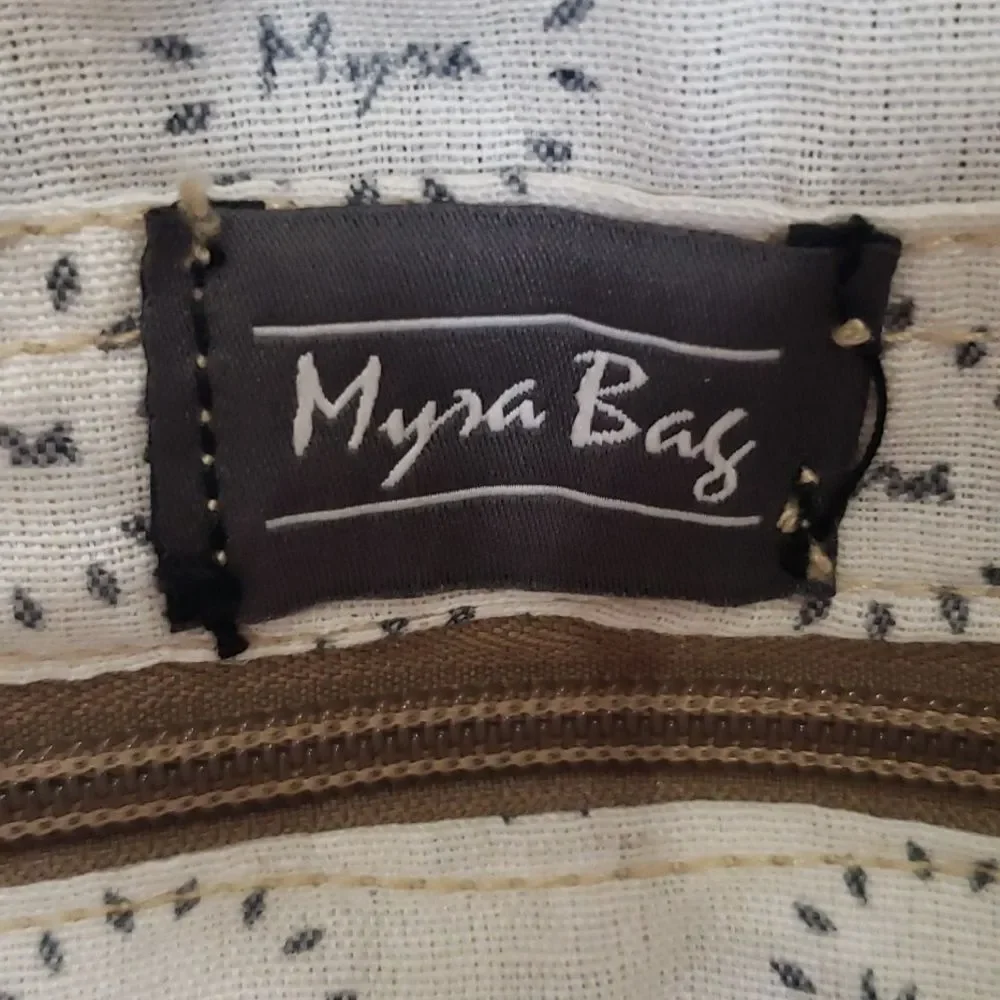 Myra Bag Backpack Unisex Woven,  Canvas and Hairon Leather Rustic Western